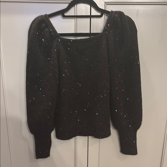 1.STATE Black Sweater with Sparkle Accents sm - Picture 5 of 5